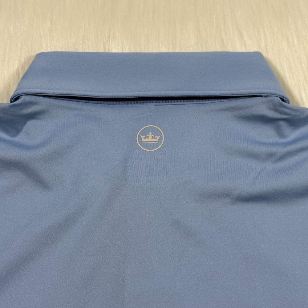 Peter Millar Men's Size Medium Blue Summer Comfort Performance Jersey Polo Shirt - Picture 7 of 8